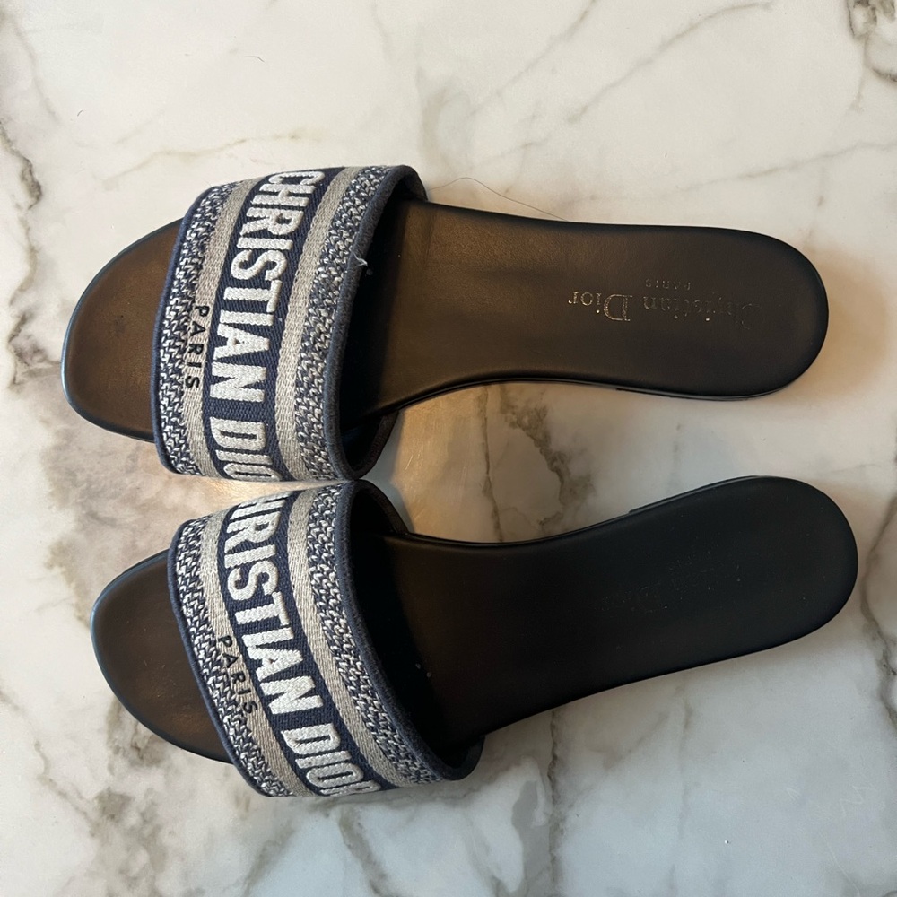 Dior Black and Gray Sandals with Sporty Design AUTHENTIC 100%